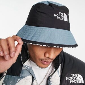 North Face Cypress Bucket Hat Blue Black Logo Unisex S/M Gorpcore Outdoor